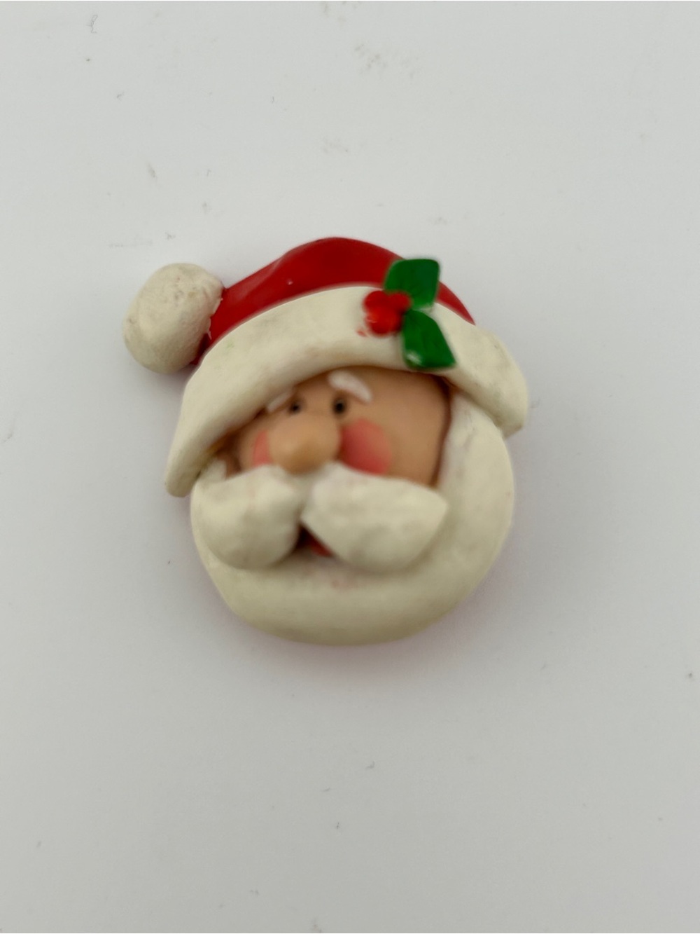 Festive Red Santa Face Holiday Ornament